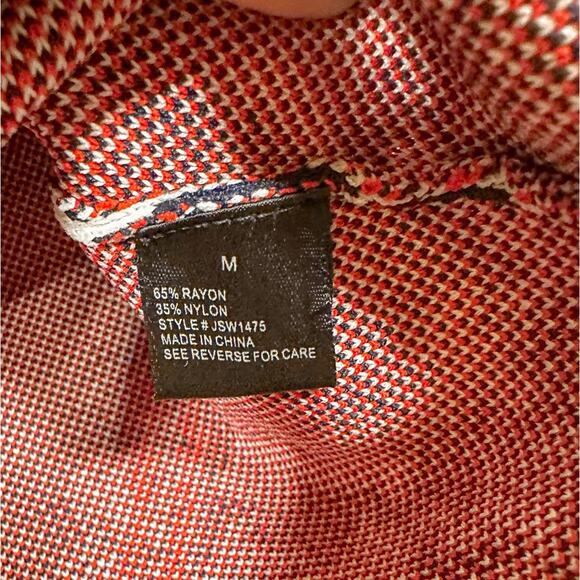 Jealous Tomato Navy, Red and White Contemporary Knit Sweater Crop, EUC, Medium - Picture 9 of 9